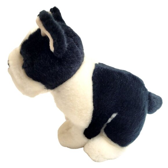 VINTAGE Russ Berrie French Bulldog Puppy 8" GRACIE Black White Plush Stuffed Toy - Picture 4 of 7